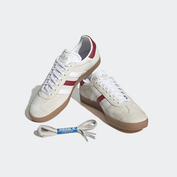 X Adidas Gazelle Aluminum Collegiate Burgundy