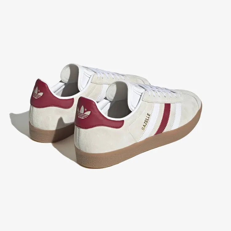 X Adidas Gazelle Aluminum Collegiate Burgundy