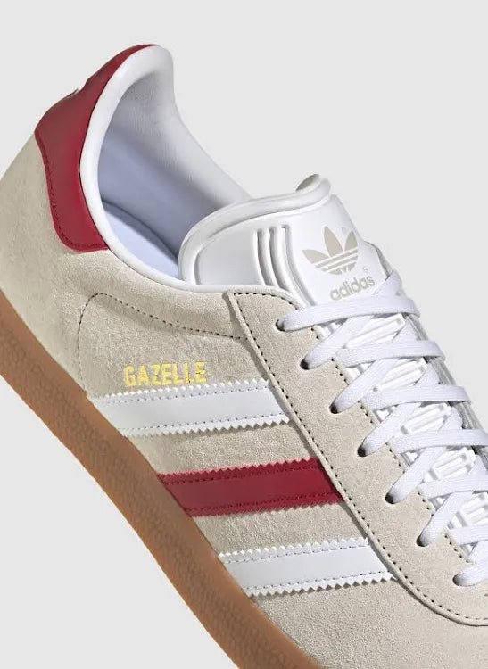 X Adidas Gazelle Aluminum Collegiate Burgundy